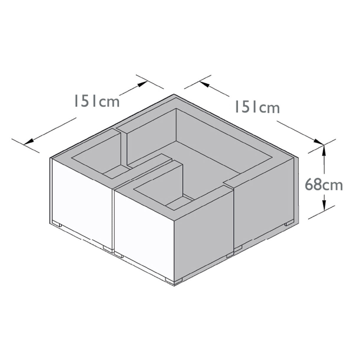 Maze Outdoor Cover for 2 Seat Sofa Set